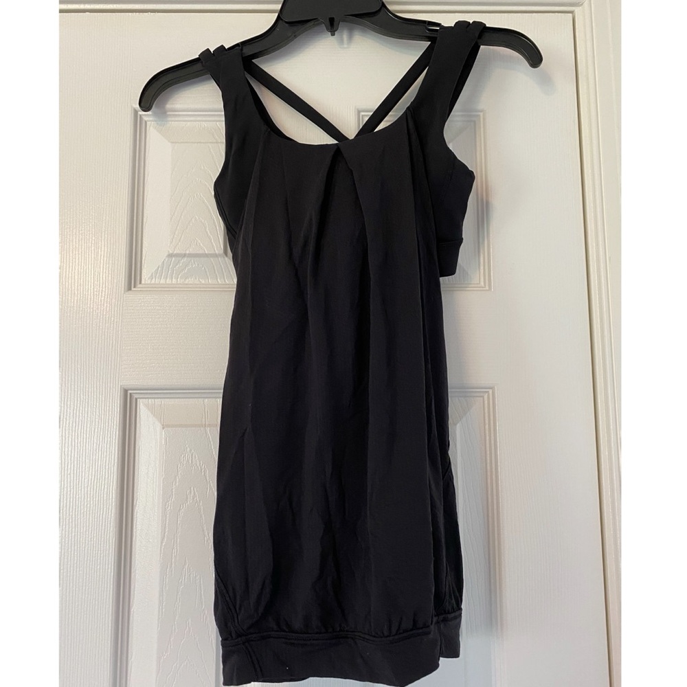 Lulu Lemon Black Tank with Built-In Bra
